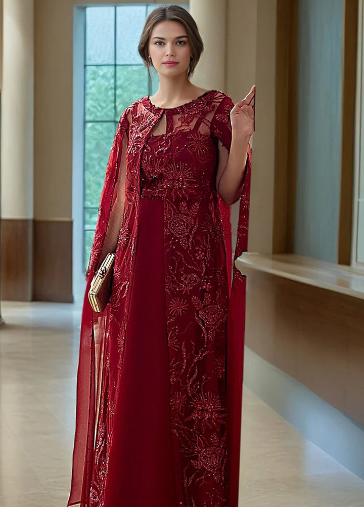 Thread and Motifs Pret Embroidered Net 3 Piece 9748