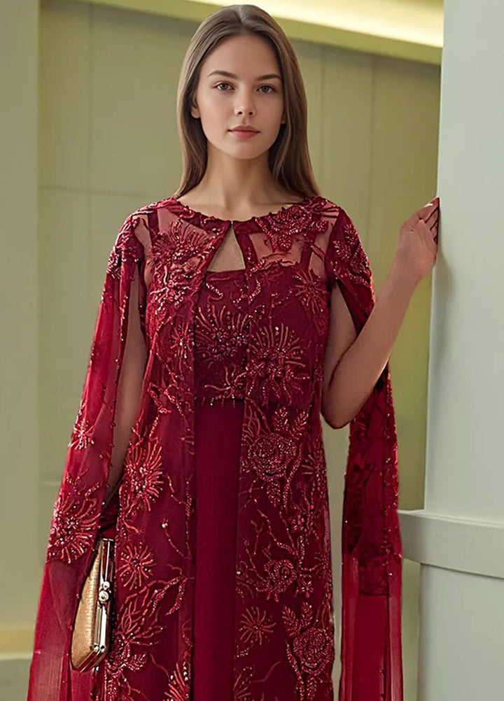 Thread and Motifs Pret Embroidered Net 3 Piece 9748