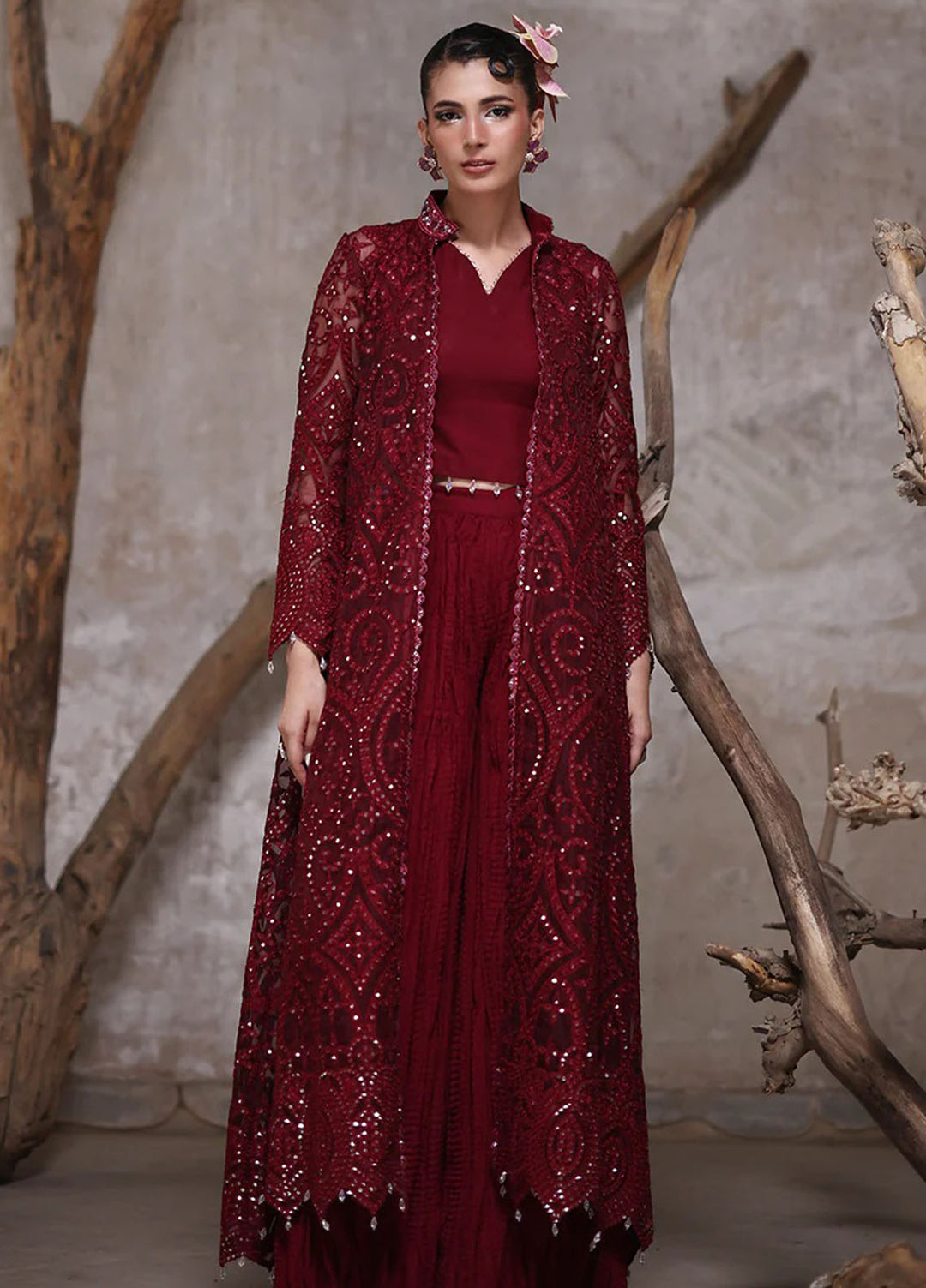 Thread and Motifs Pret Embroidered Organza 3 Piece 9515.1