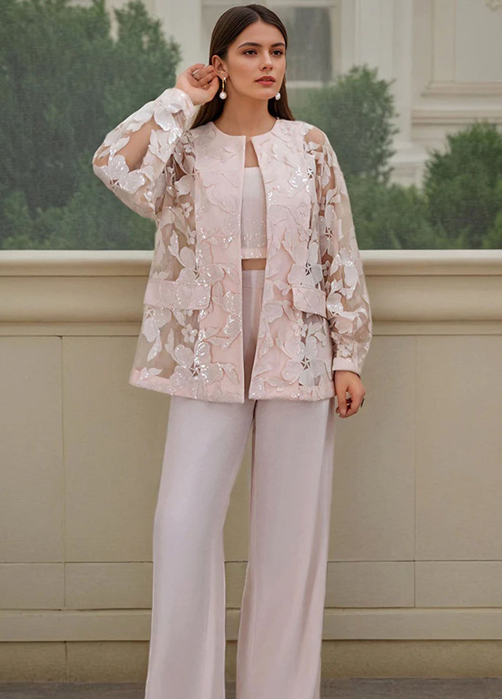 Thread and Motifs Pret Embroidered Organza 3 piece Suit 9777