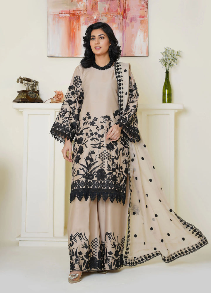 Thread And Weaves Pret Embroidered Viscose 3 Piece Suit RTWV25101S