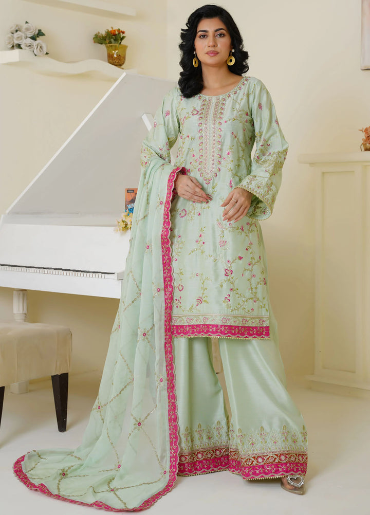 Thread And Weaves Pret Embroidered Viscose 3 Piece Suit RTWV25106S