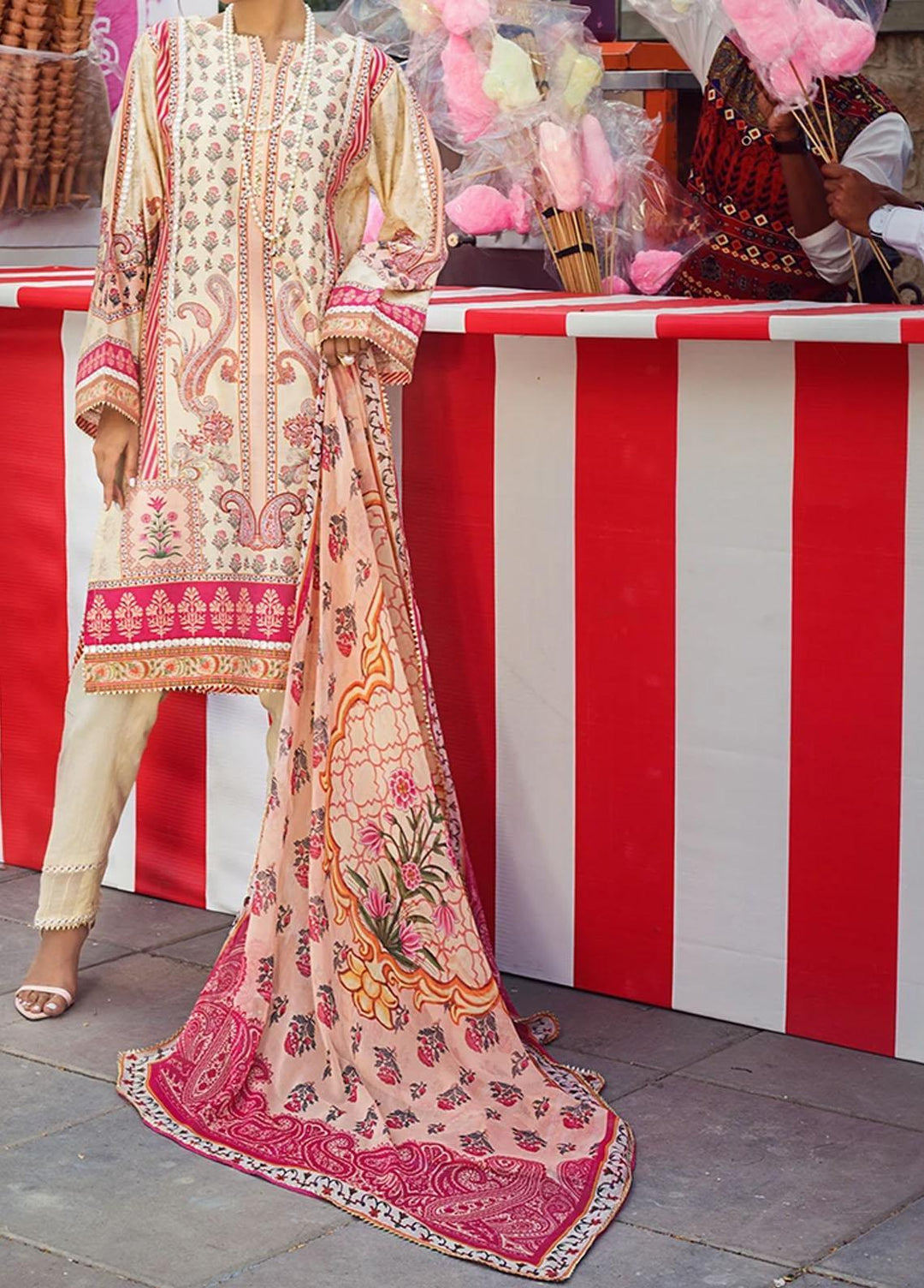 Threads & Motifs Pret Casual Cotton Net 2 Piece Suit THM21RW 7135