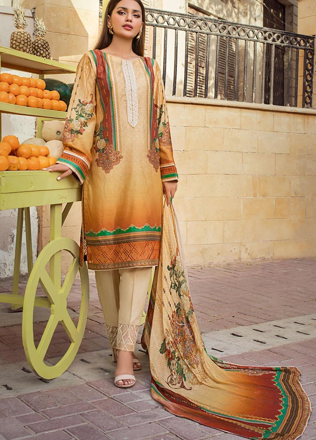 Threads & Motifs Pret Casual Cotton Net 2 Piece Suit THM21RW 7141