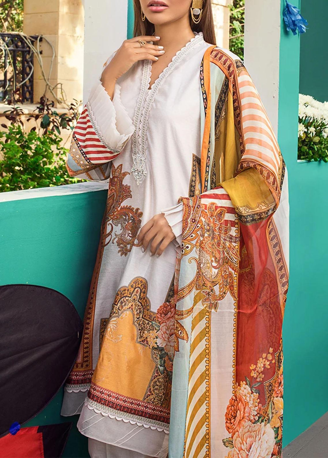 Threads & Motifs Pret Casual Cotton Net 2 Piece Suit THM21RW 7142