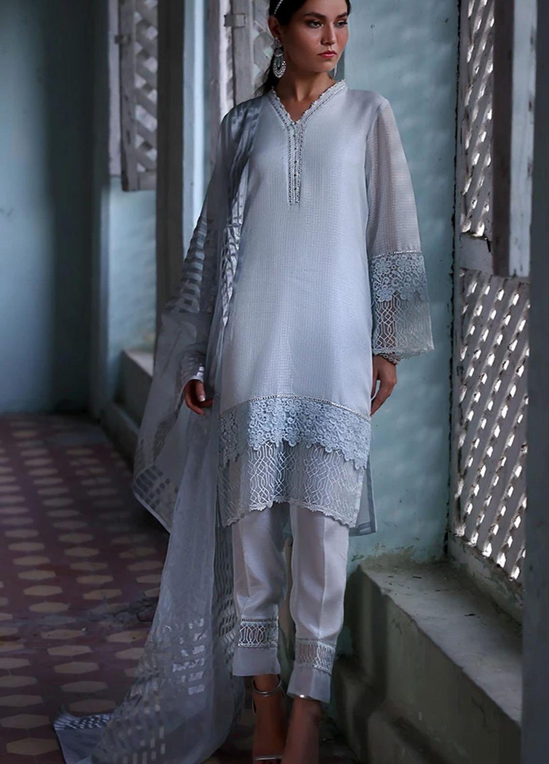 Threads & Motifs Pret Casual Organza 2 Piece Suit THM21RW 7145