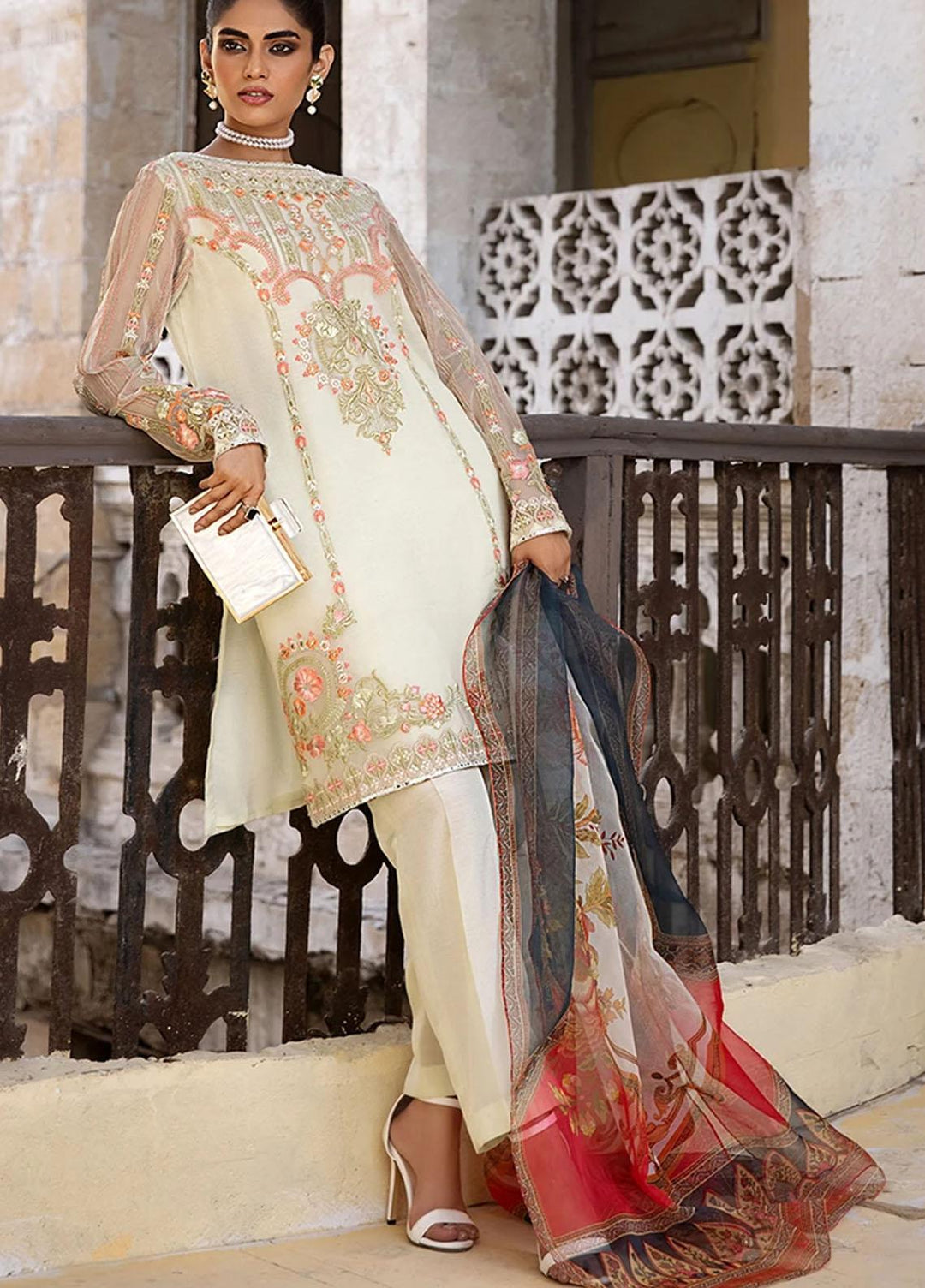 Threads & Motifs Pret Casual Organza 2 Piece Suit THM21RW 7183