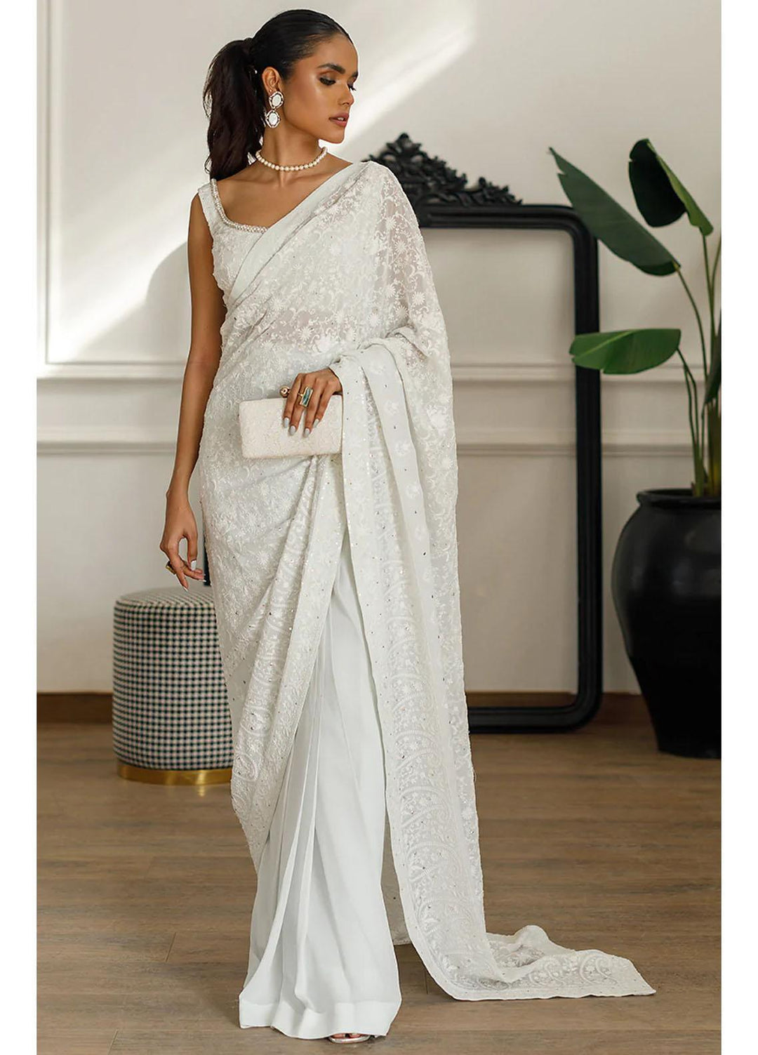 Threads & Motifs Luxury Pret  Chiffon Saree THM22F 7944.1