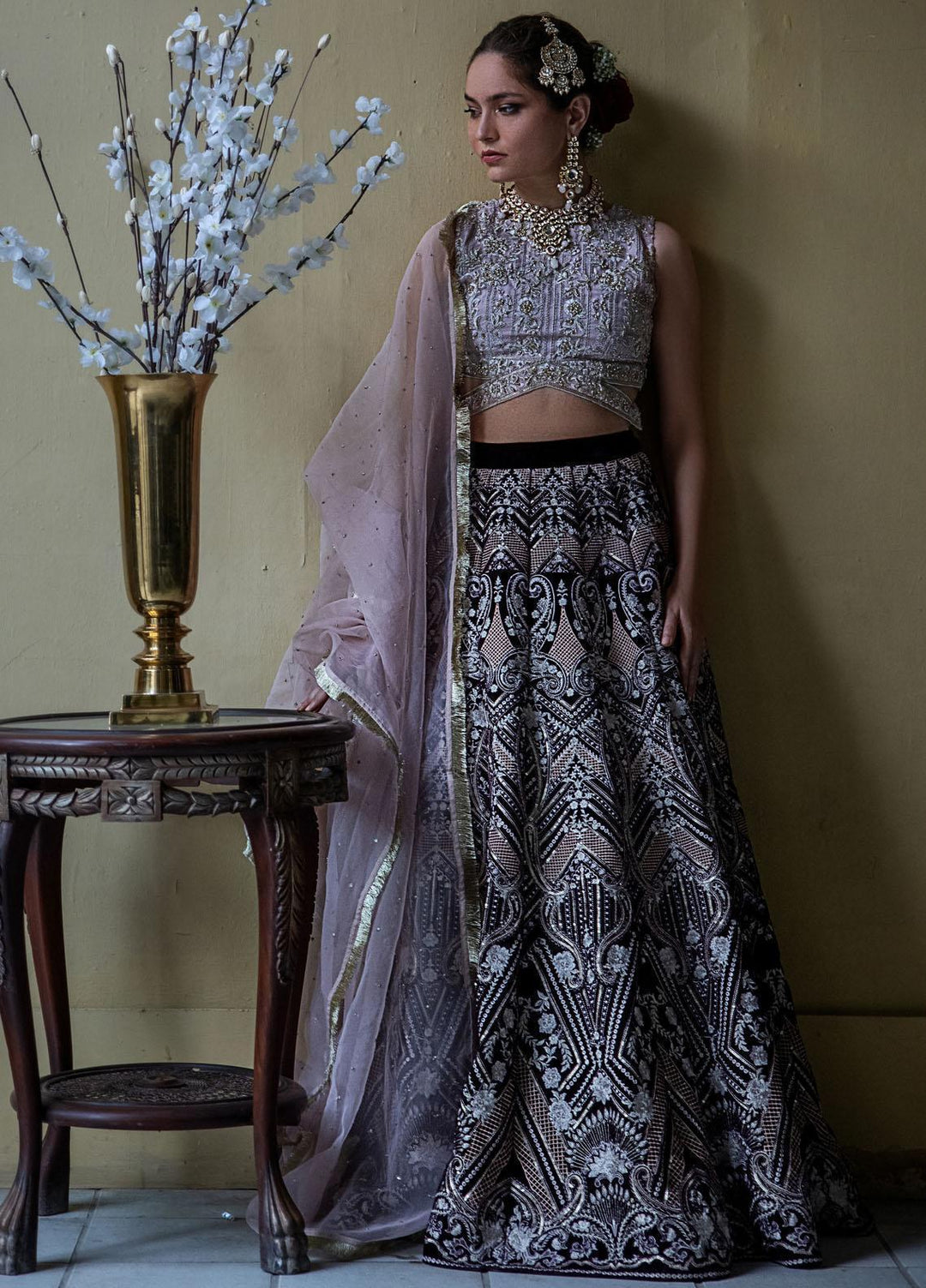 Threads & Motifs Pret Organza Lehenga and Blouse THM21F 7716