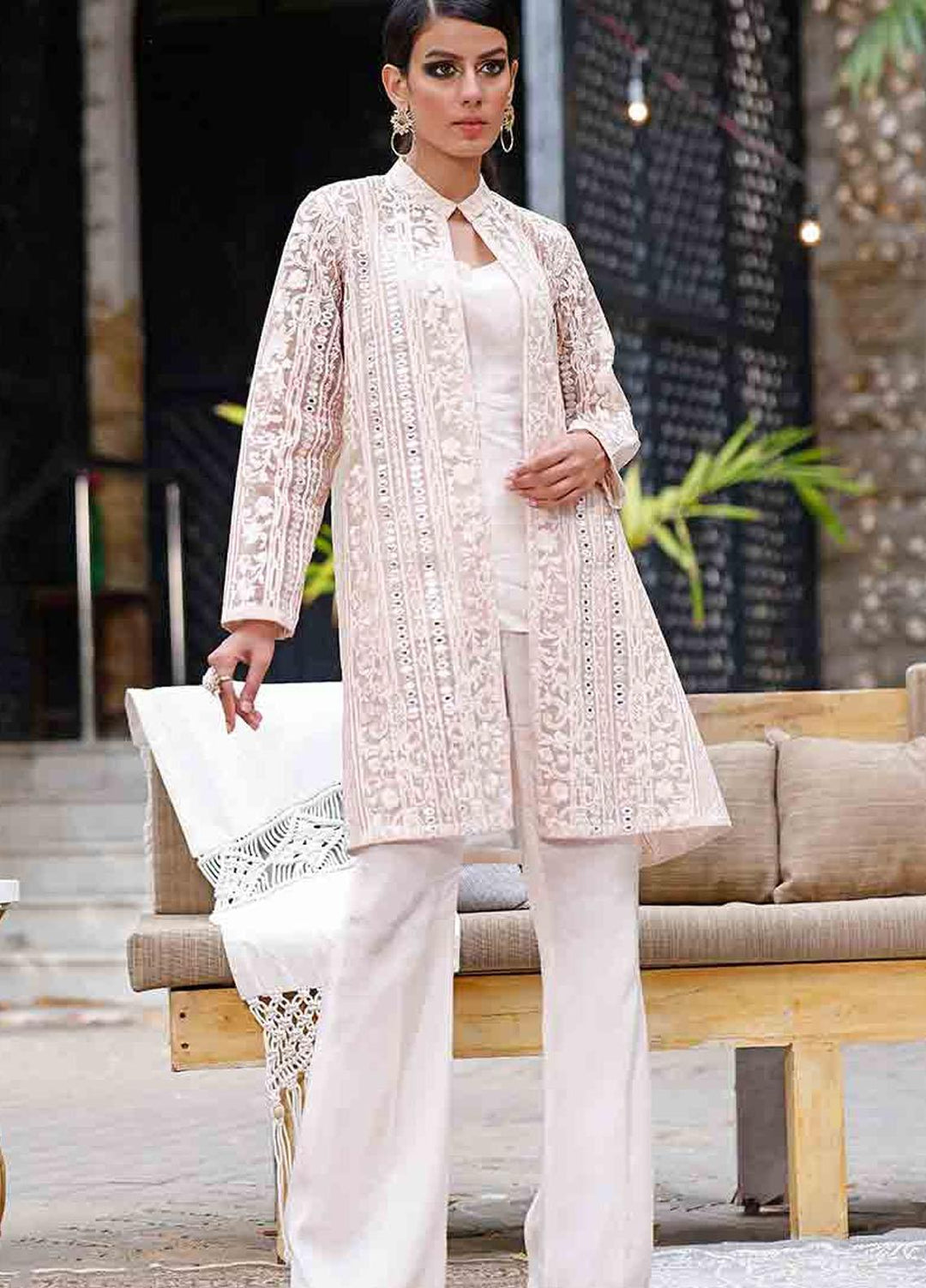 Threads & Motifs Luxury Pret Embroidered Organza Shirt THM21F 6917.3