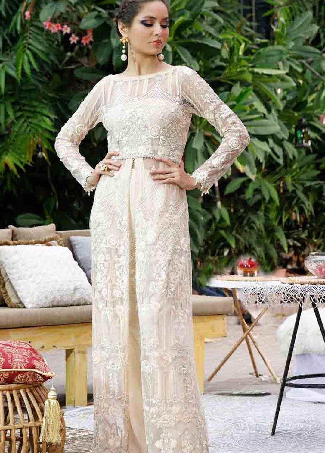 Threads & Motifs Luxury Pret Embroidered Net Shirt THM21F 7228.1