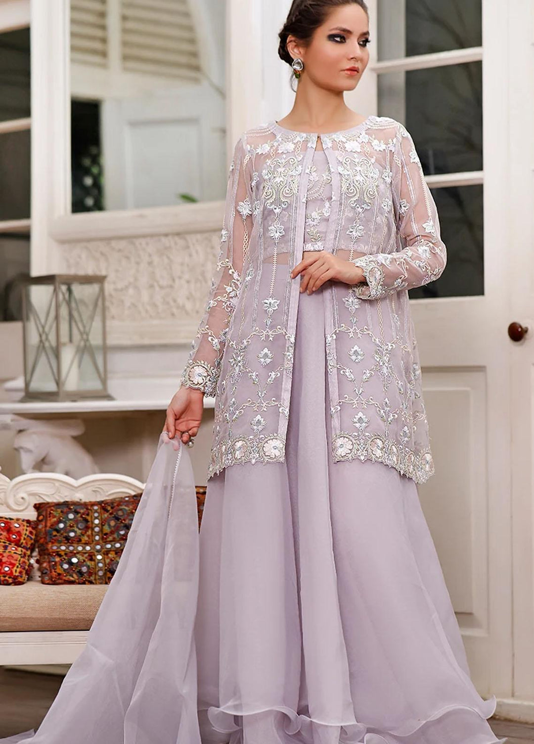 Threads & Motifs Luxury Pret Embroidered Organza 2 Piece Dress THM21F 7239