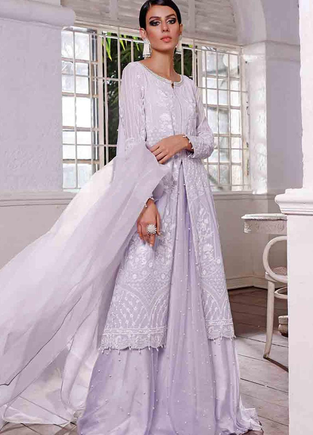 Threads & Motifs Luxury Pret Embroidered Organza 2 Piece Dress THM21F 7352