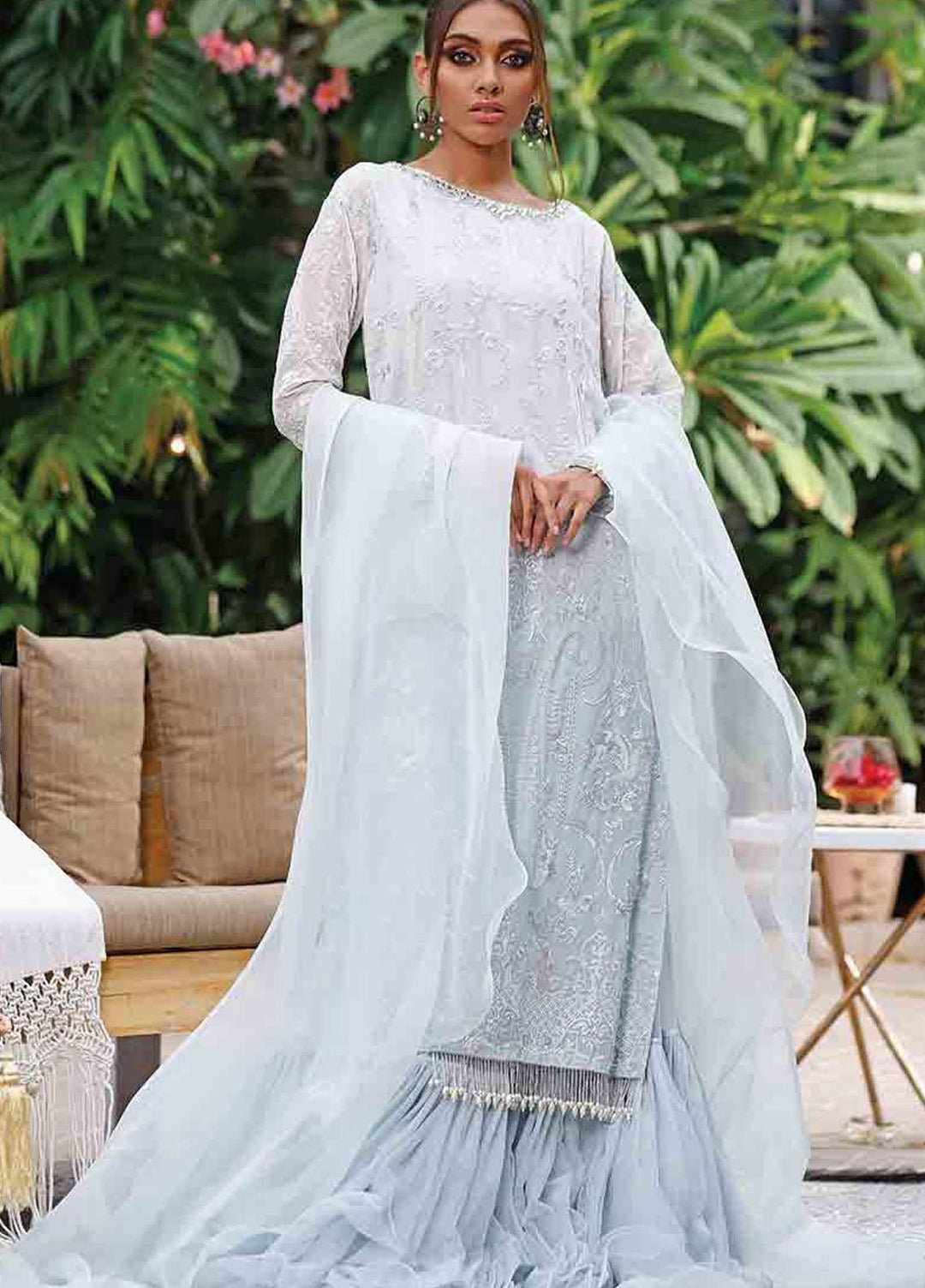 Threads & Motifs Luxury Pret Embroidered Chiffon 2 Piece Dress THM21F 7353