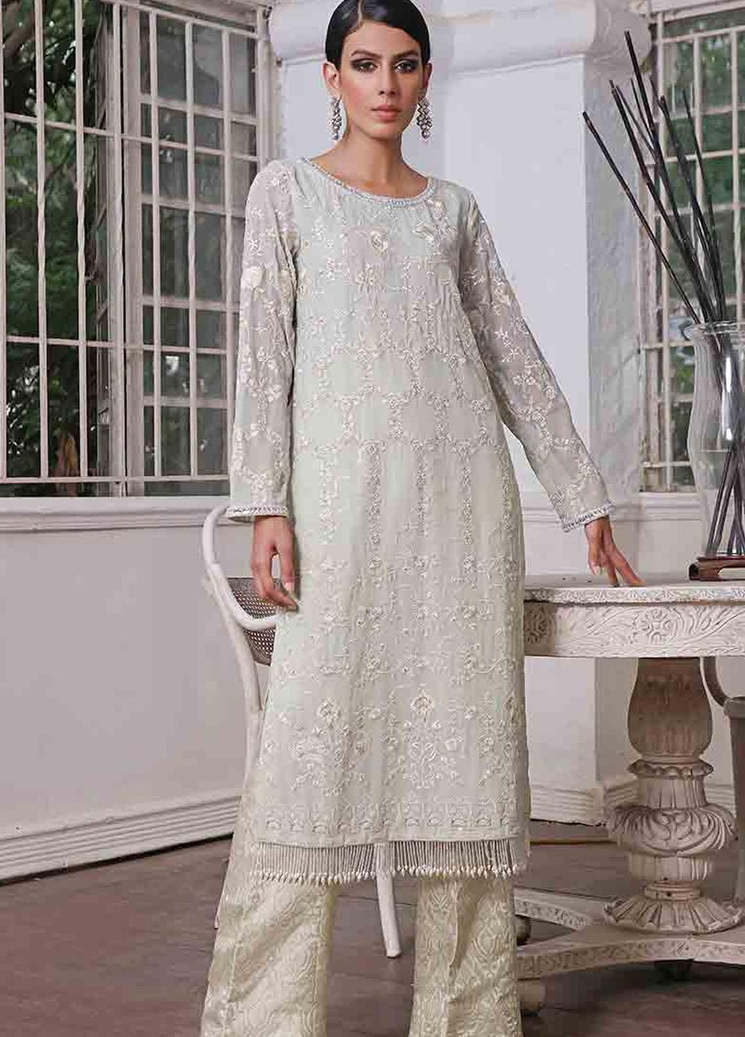 Threads & Motifs Luxury Pret Embroidered Chiffon Shirt THM21F 7355