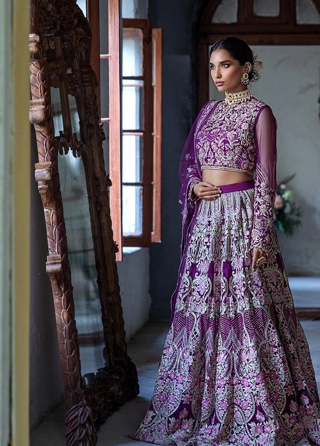 Threads & Motifs Luxury Pret  Net 2 Piece Dress THM21F 7713.1