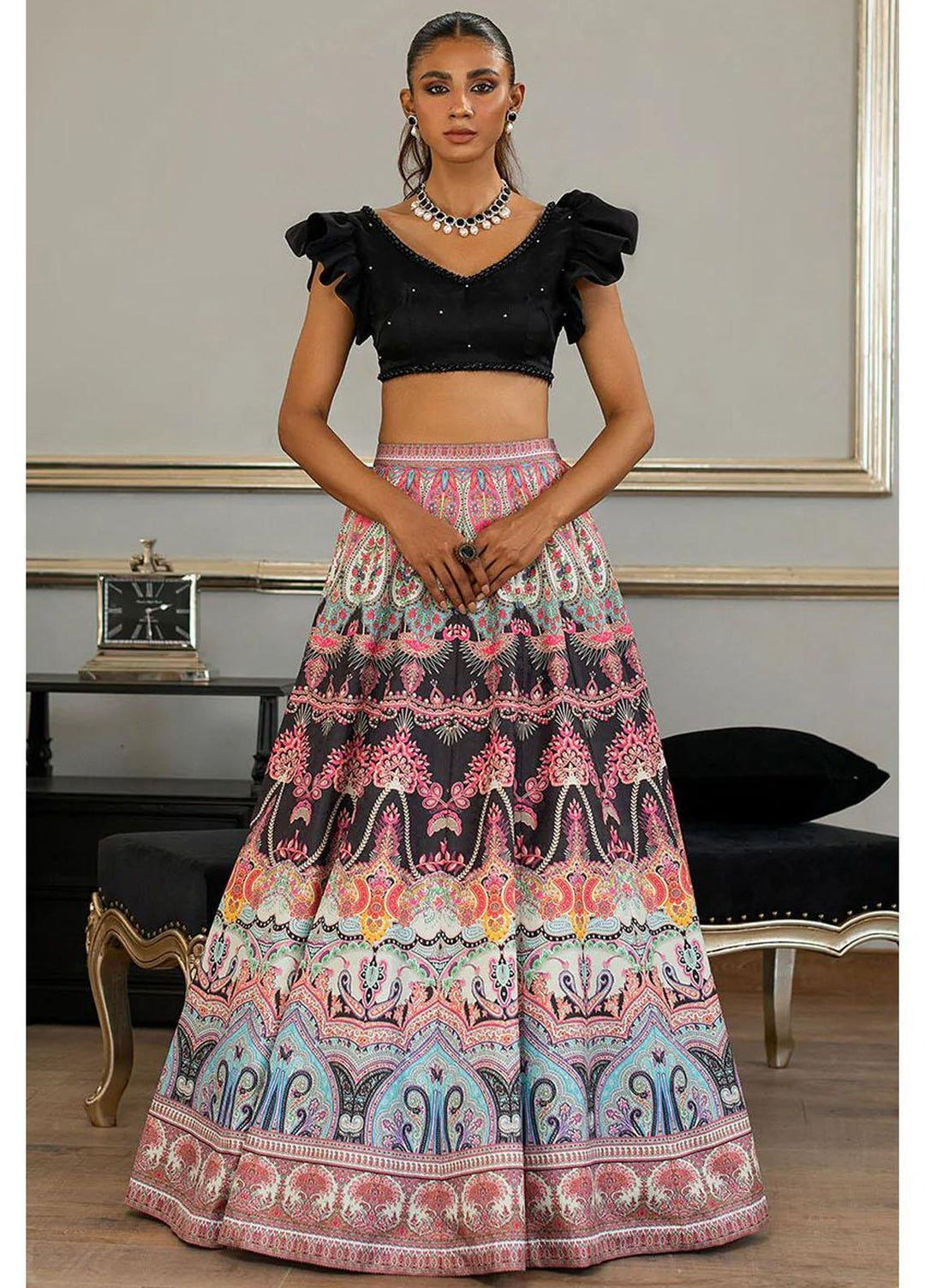 Threads & Motifs Luxury Pret  Organza Lehenga and Blouse 8206
