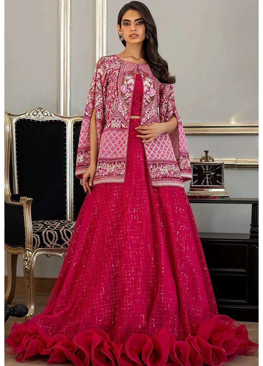 Threads & Motifs Luxury Pret  Organza Lehenga and Blouse 7855.3