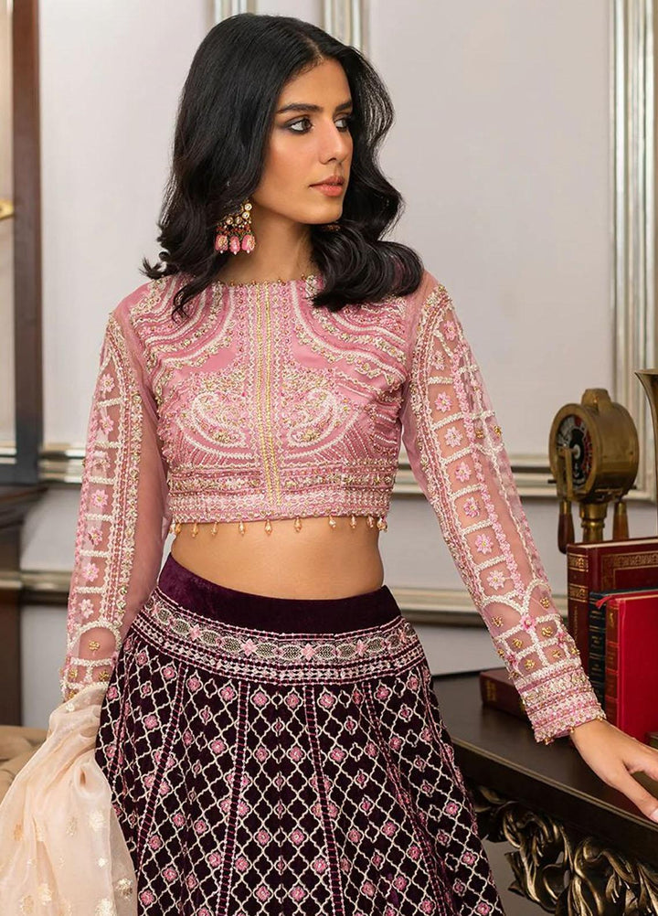 Threads & Motifs Luxury Pret  Net Lehenga and Blouse 8100