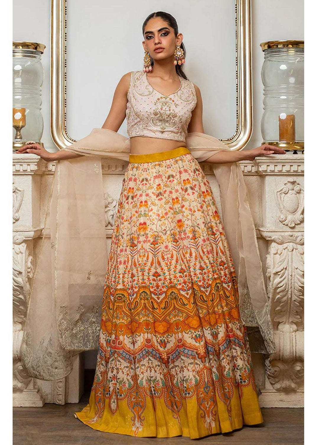 Threads & Motifs Luxury Pret  Banarsi Lehenga and Blouse 8149