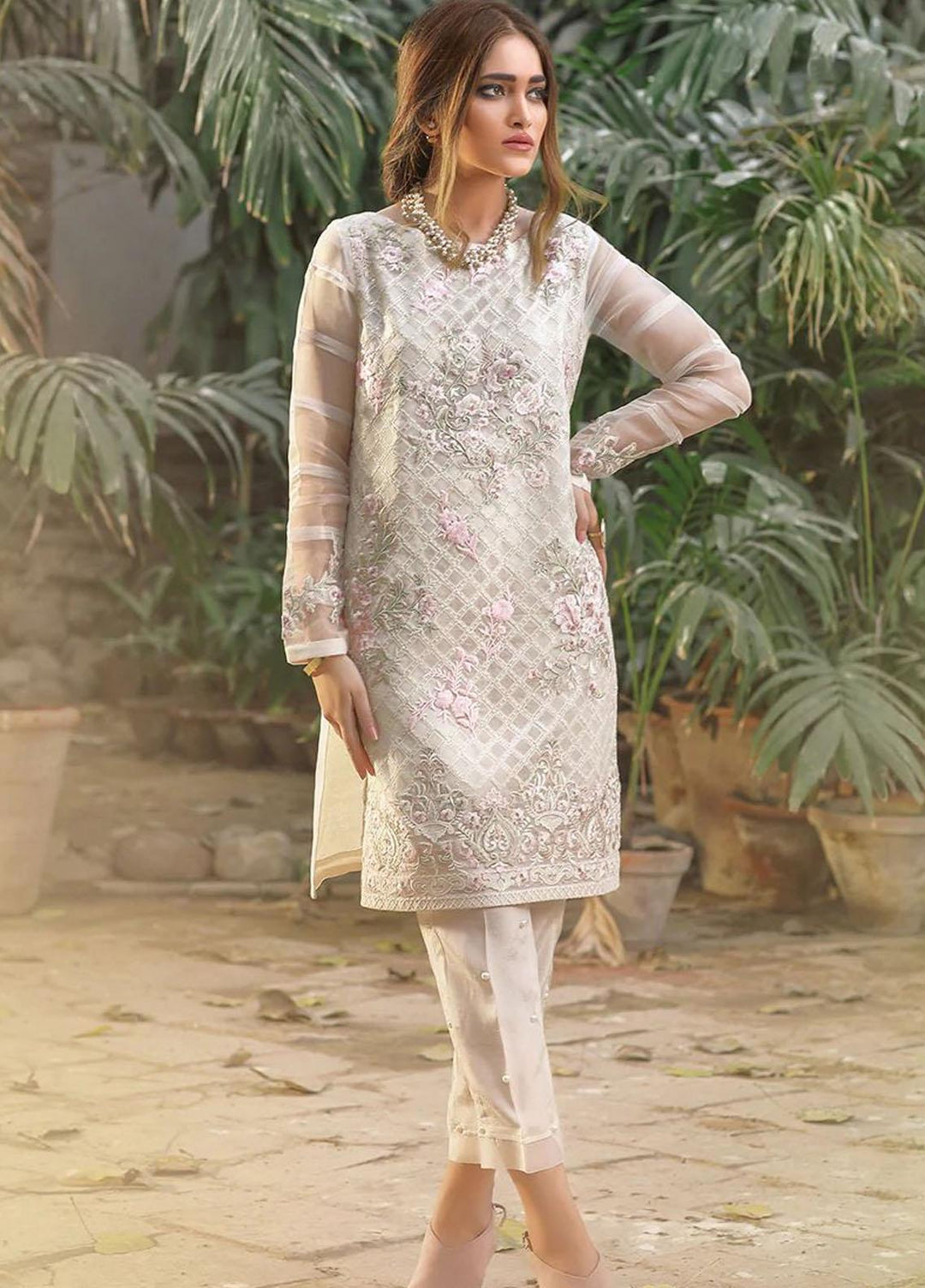 Threads & Motifs Luxury Pret  Organza Shirt 4658