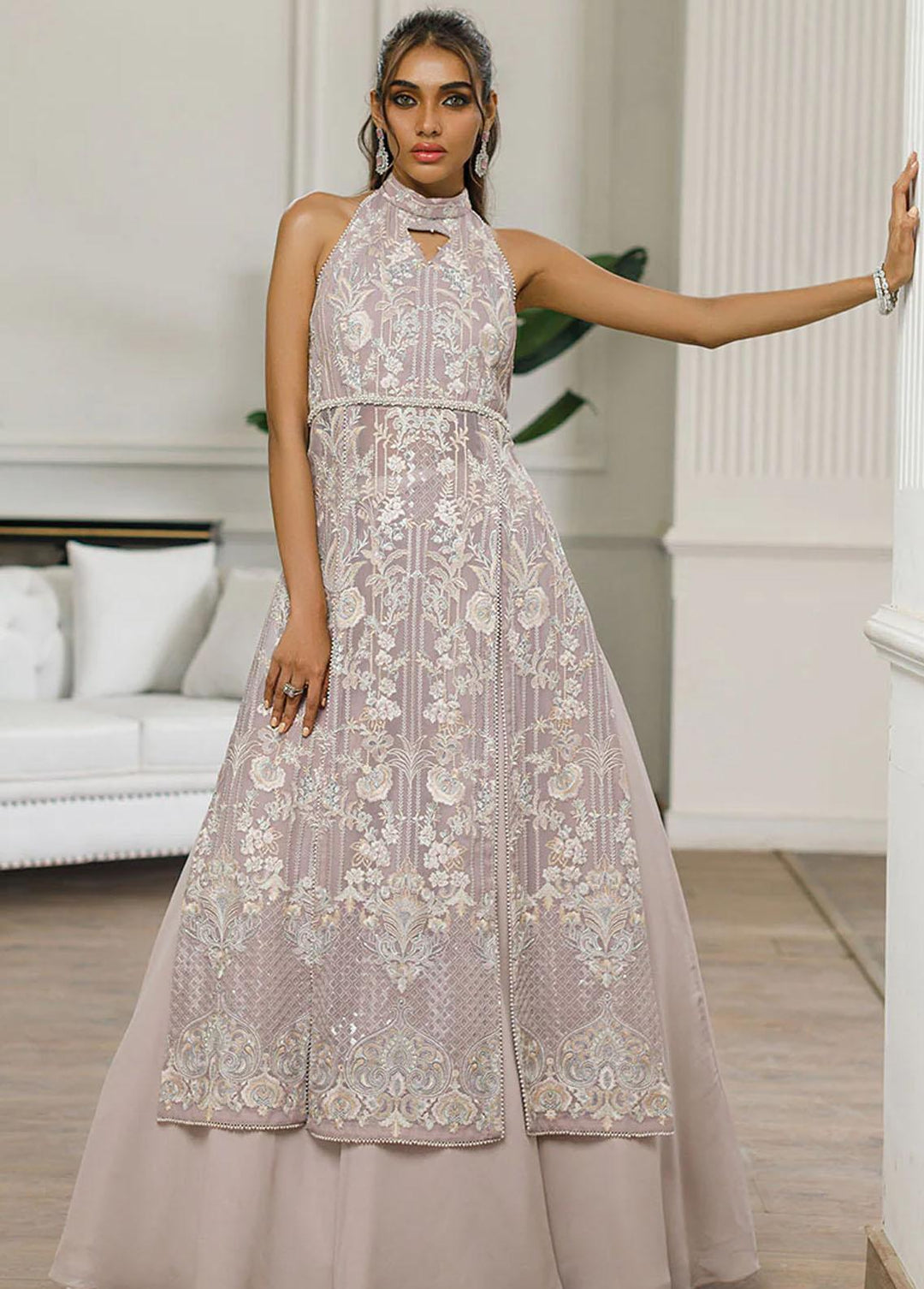 Threads & Motifs Pret Embroidered Chiffon Lehenga and Blouse 8129.1