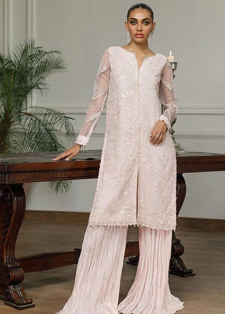 Threads & Motifs Pret Embroidered Net Gharara Dress 8338