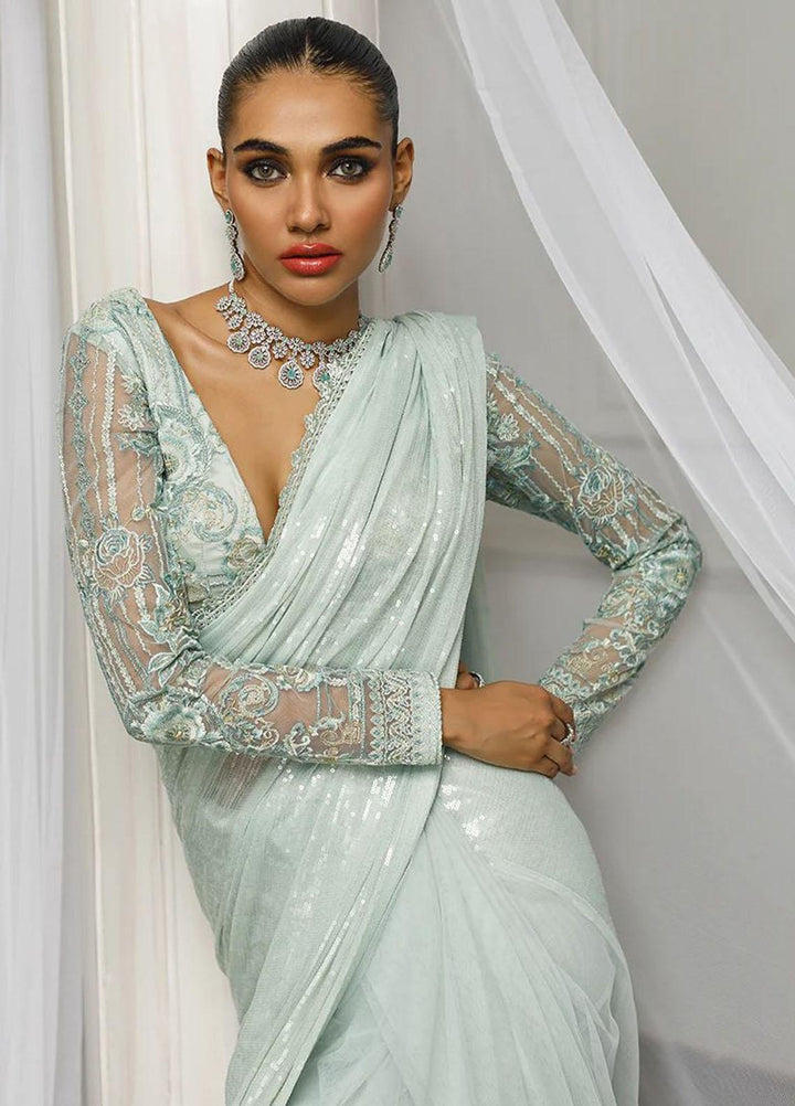 Threads & Motifs Pret Formal Wear Net Saree 8383