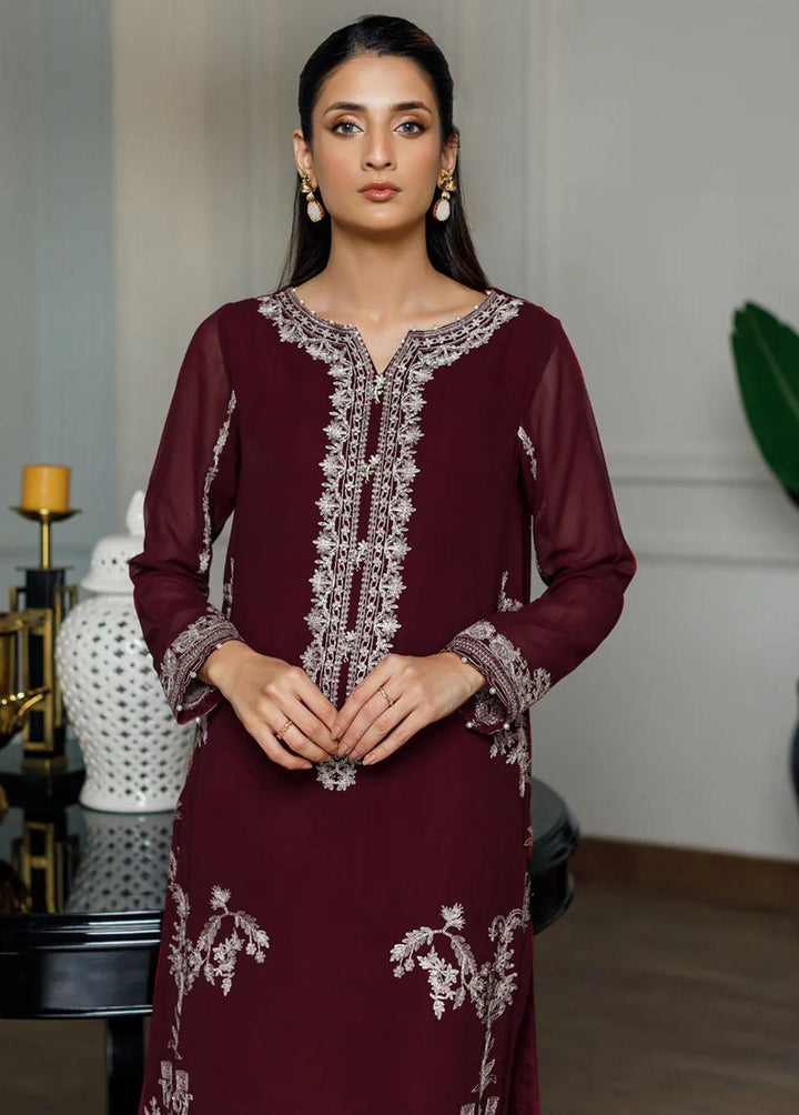 Threads & Motifs Pret Embroidered Chiffon Kurti 8451