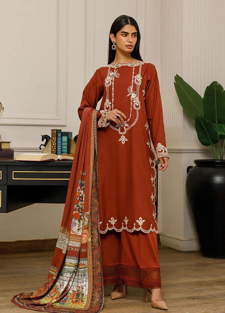 Threads & Motifs Pret Embroidered Crepe Shirt 8587