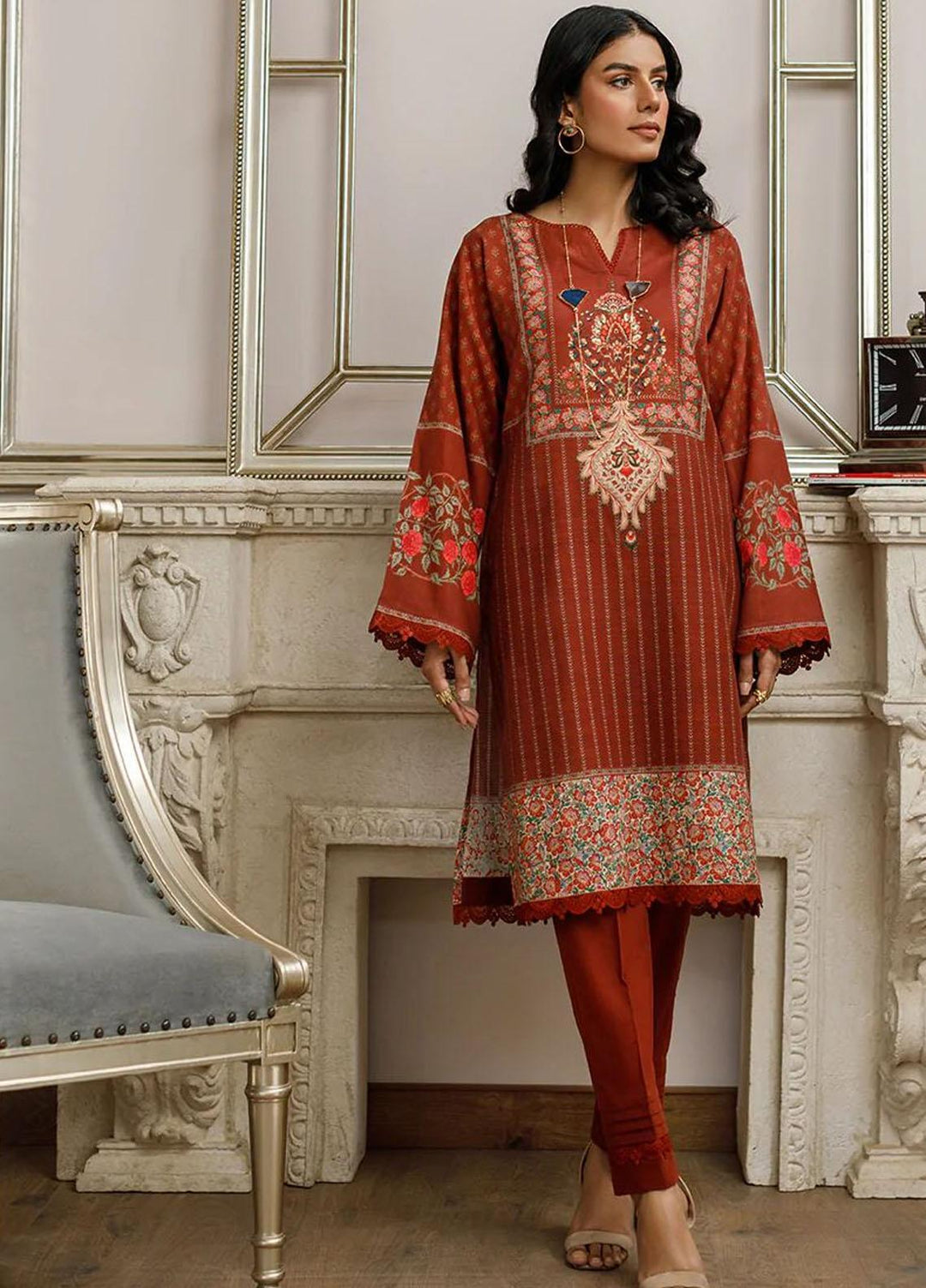 Threads & Motifs Luxury Pret  Khaddar Shirt THM23RW 8039