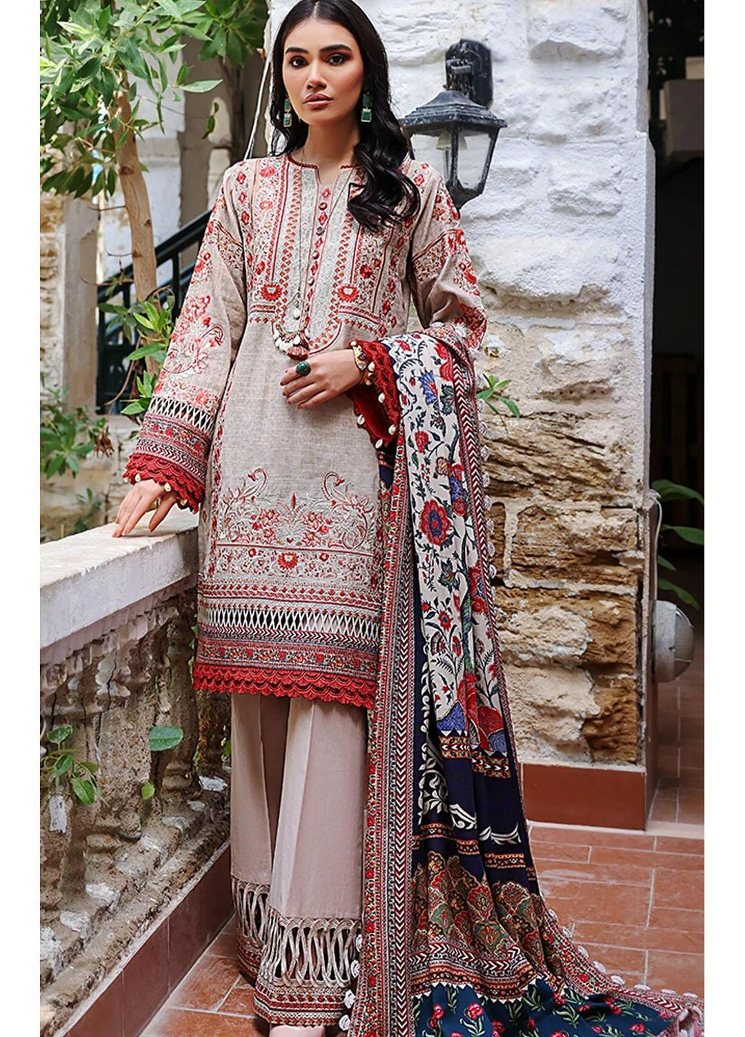 Threads & Motifs Embroidered Khaddar Suits Unstitched 2 Piece THM21UK 7497 - Winter Collection