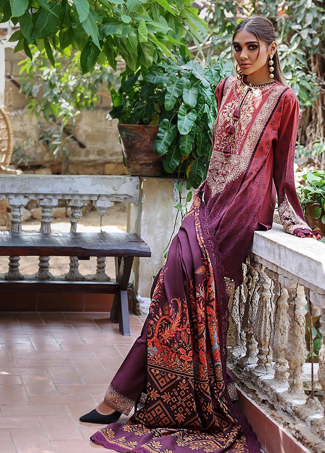 Threads & Motifs Embroidered Khaddar Suits Unstitched 2 Piece THM21UK 7538 - Winter Collection