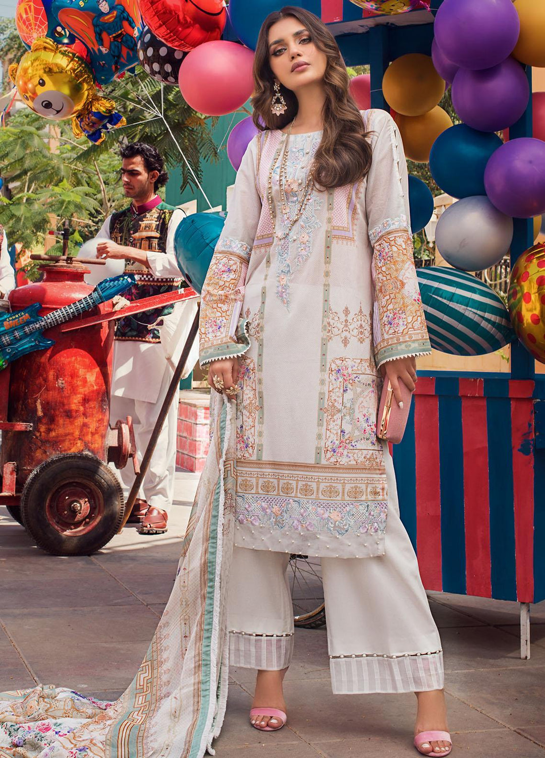 Threads & Motifs Embroidered Lawn Suits Unstitched 3 Piece THM21U 7065 - Summer Collection