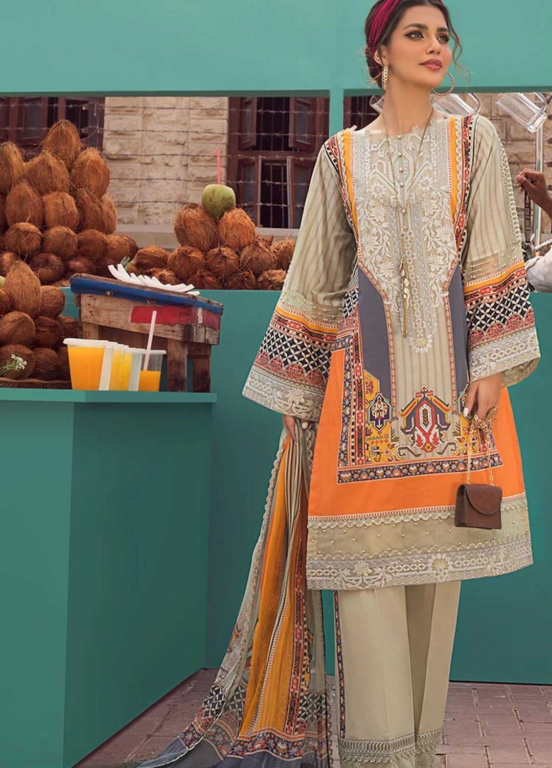 Threads & Motifs Embroidered Lawn Suits Unstitched 3 Piece THM21U 7194 - Summer Collection