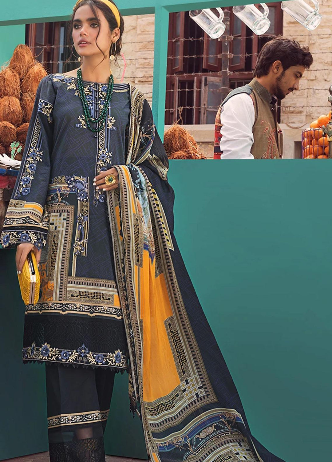 Threads & Motifs Embroidered Lawn Suits Unstitched 3 Piece THM21U 7197 - Summer Collection