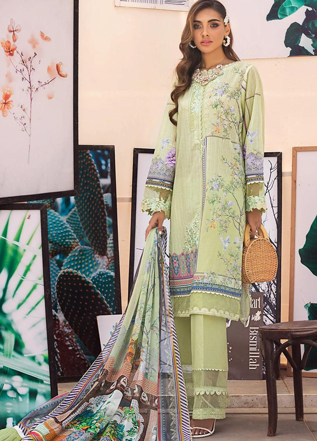 Threads & Motifs Embroidered Lawn Suits Unstitched 3 Piece THM21U 7171 - Summer Collection