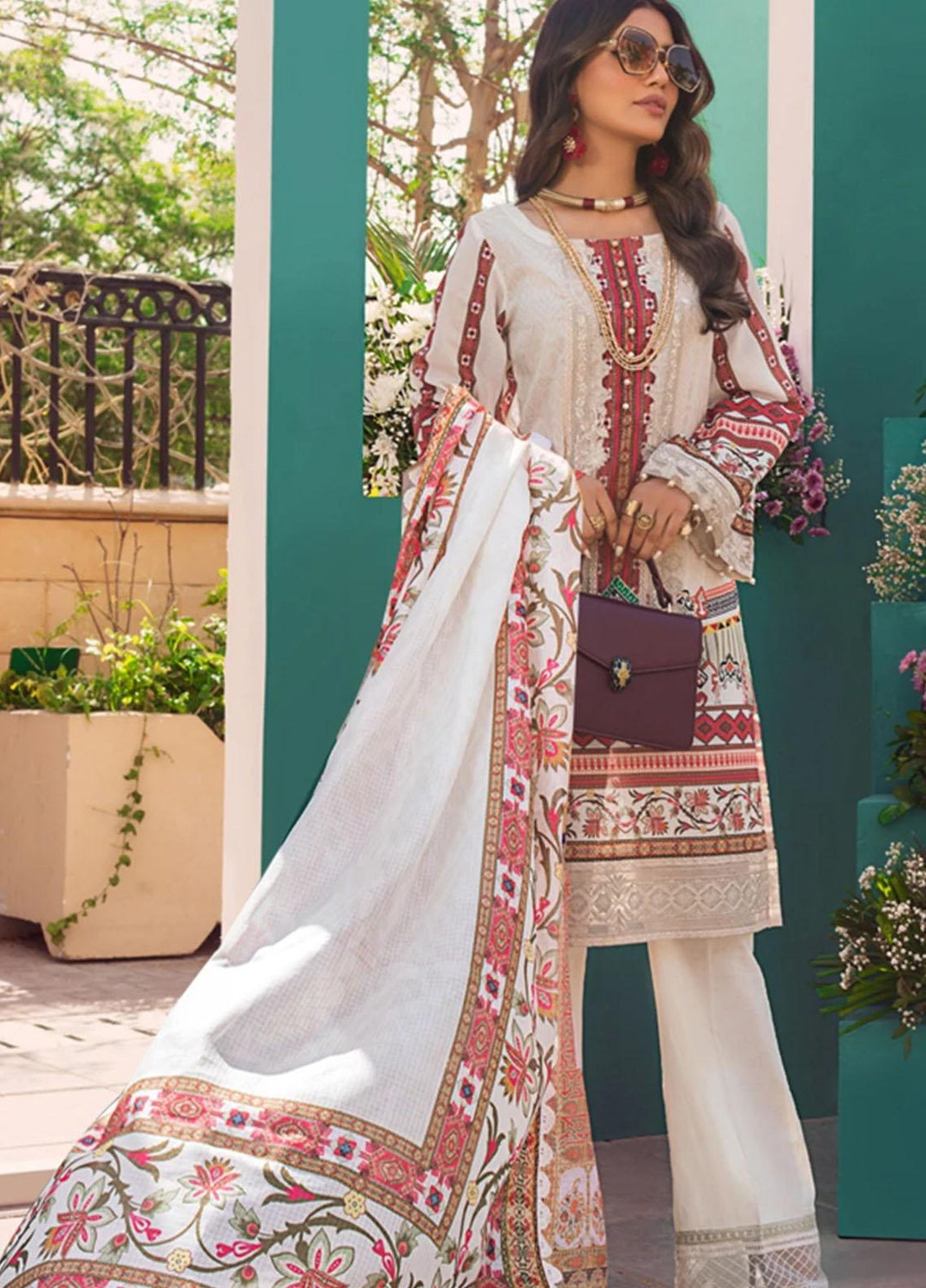 Threads & Motifs Embroidered Lawn Suits Unstitched 3 Piece THM21U 6728 - Summer Collection