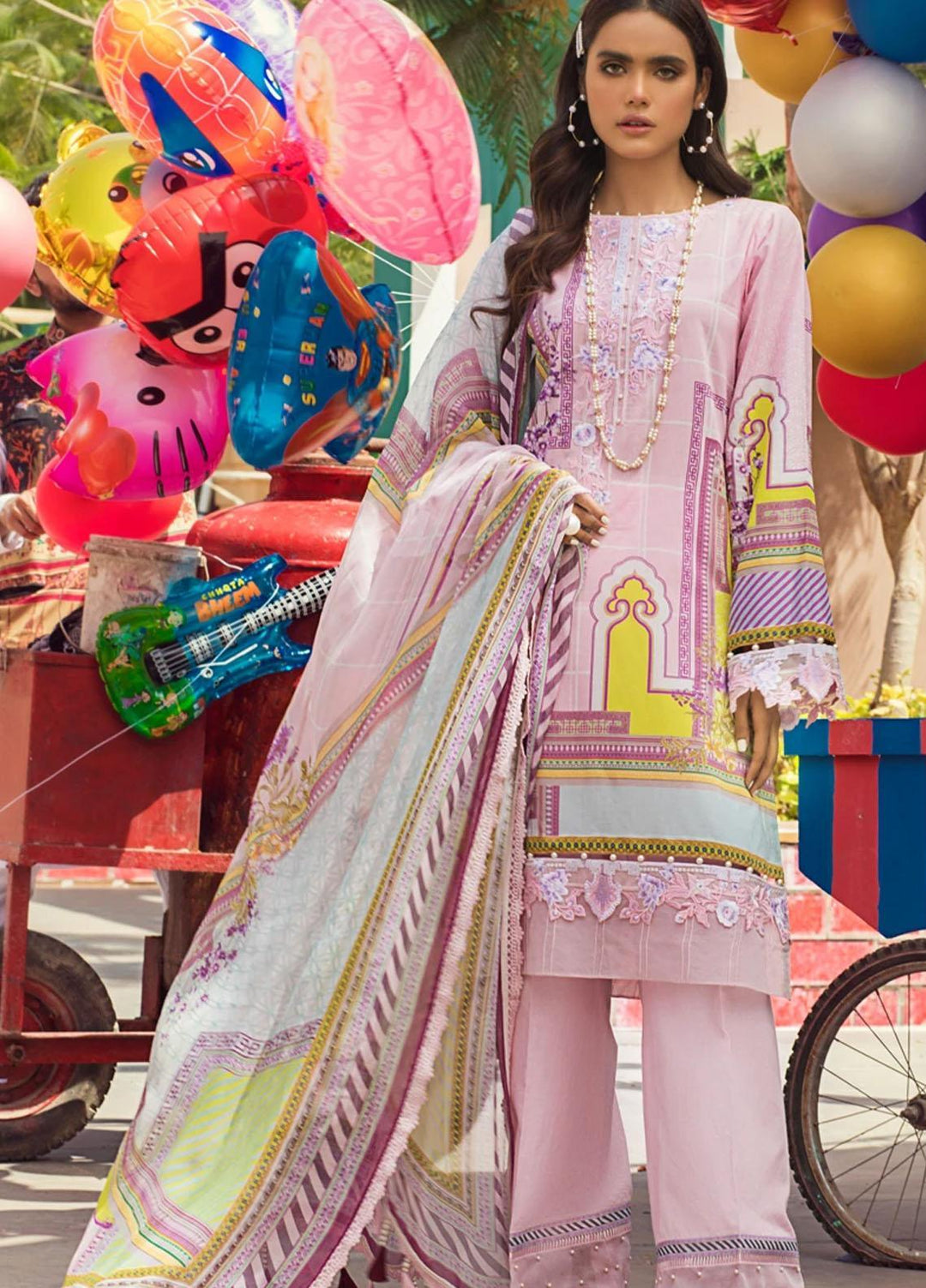 Threads & Motifs Embroidered Lawn Suits Unstitched 3 Piece THM21U 7201 - Summer Collection