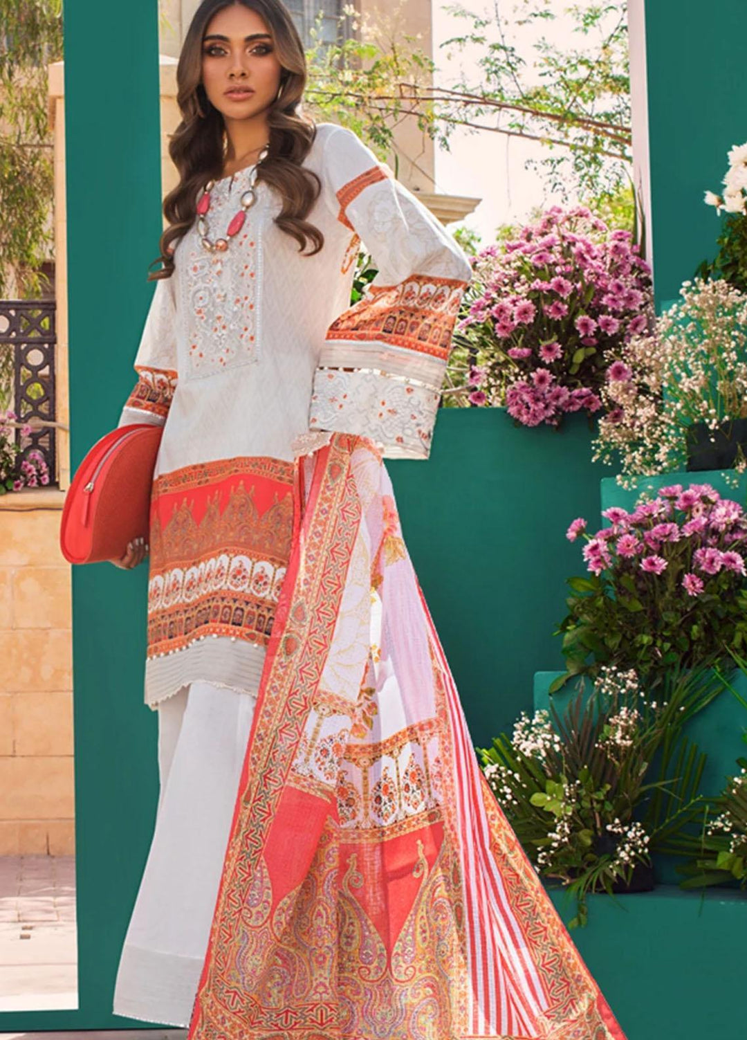 Threads & Motifs Embroidered Lawn Suits Unstitched 3 Piece THM21U 6801 - Summer Collection