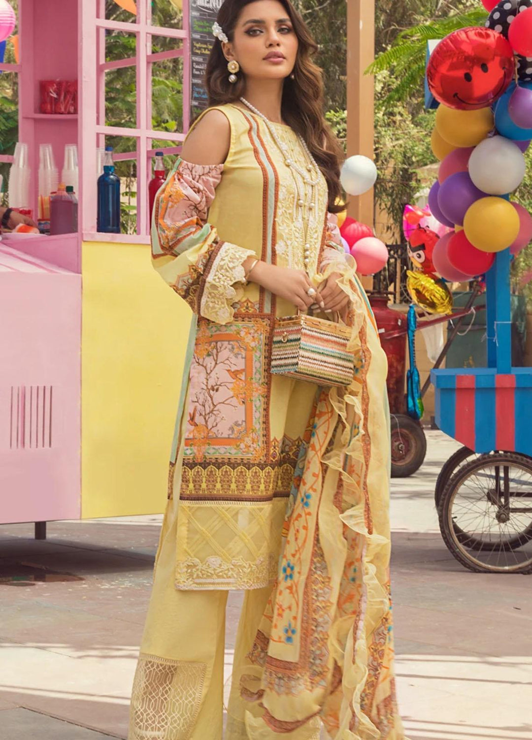 Threads & Motifs Embroidered Lawn Suits Unstitched 3 Piece THM21U 7204 - Summer Collection