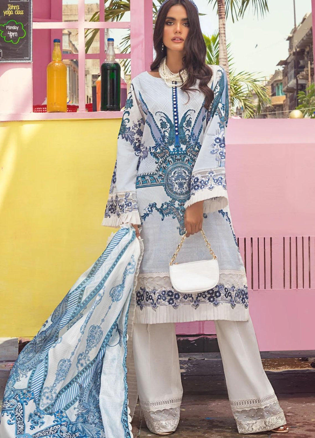 Threads & Motifs Embroidered Lawn Suits Unstitched 3 Piece THM21U 7163 - Summer Collection