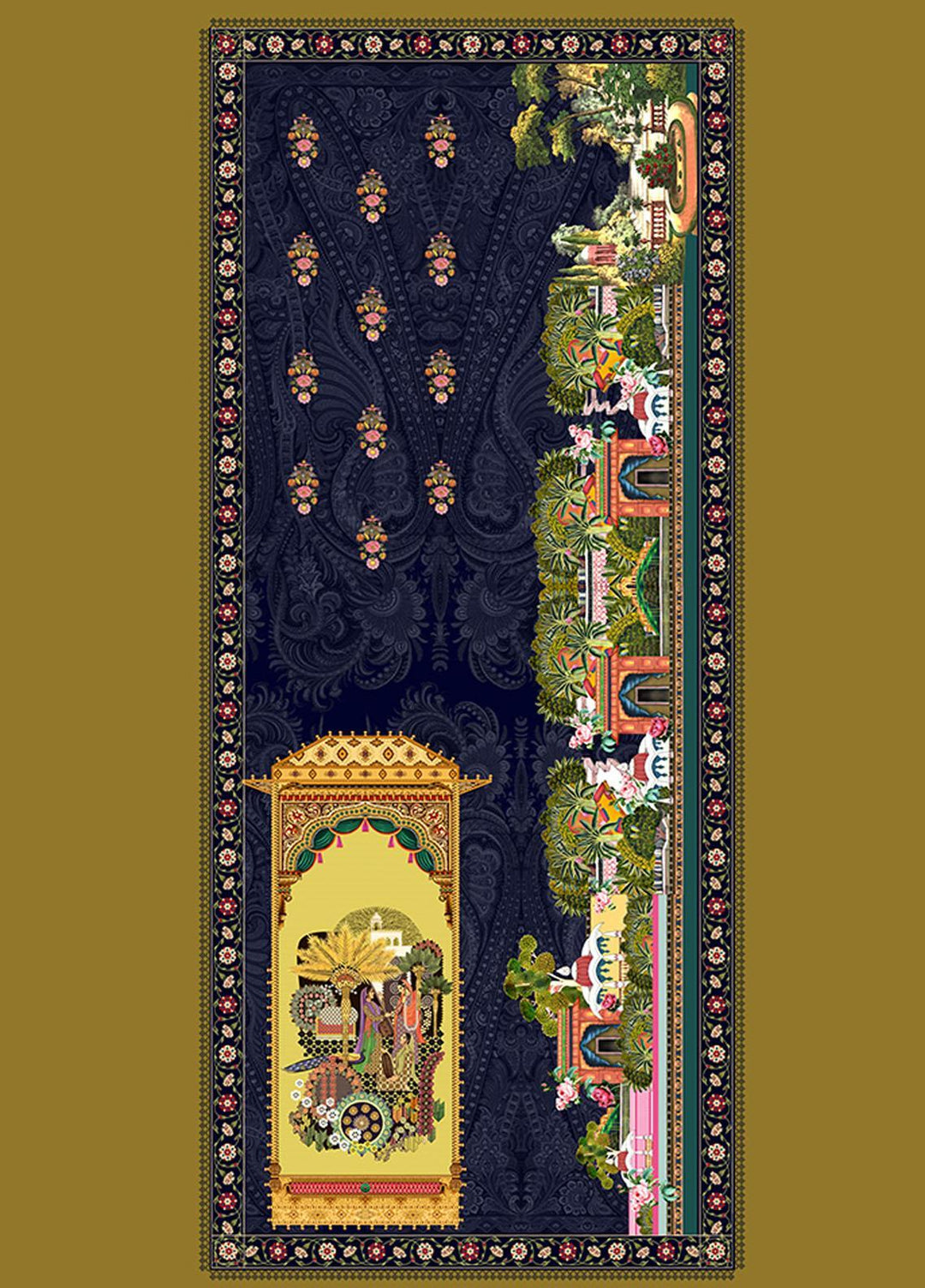 Threads & Motifs Printed Viscose Shawl THM21SH 110 - Winter Viscose Shawls