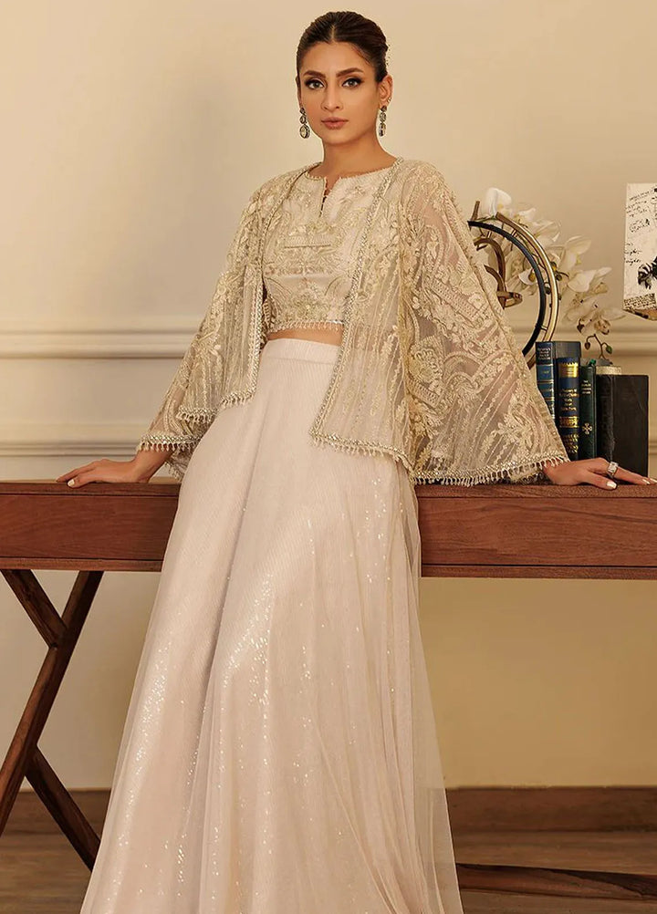 Threads And Motifs Pret Embroidered Net Cape 8707.1