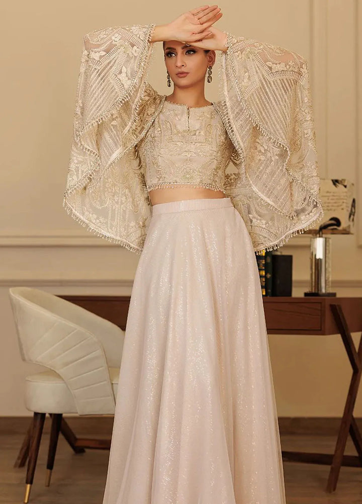 Threads And Motifs Pret Embroidered Net Cape 8707.1