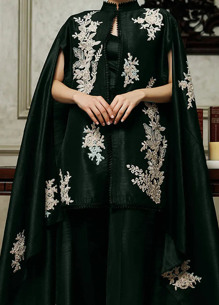 Threads And Motifs Pret Embroidered Raw Silk Dress 8725 - Green