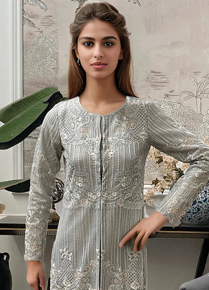 Threads And Motifz Embroidered Pret Net 2 Piece Suit 9089.1