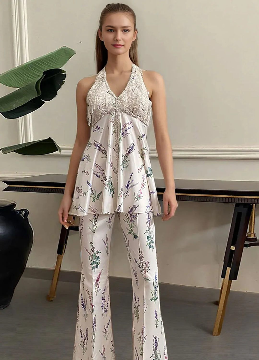 Threads And Motifz Pret Embroidered Chiffon 3 Peice Suit 9414