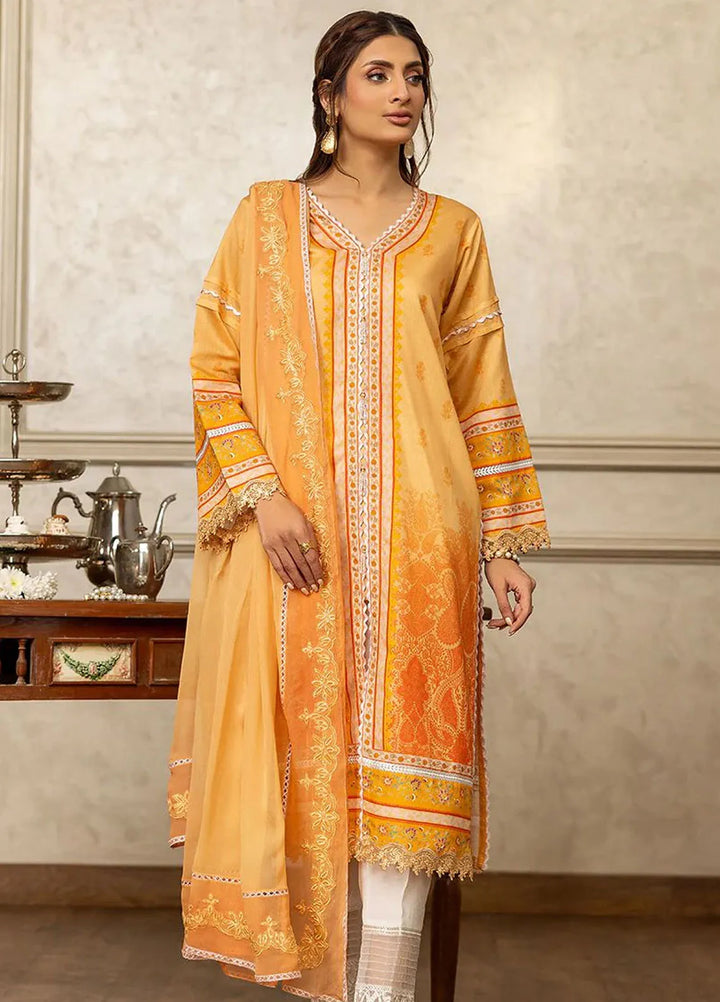 Threads And Motifs Pret Embroidered Net 3 Piece Suit 8749