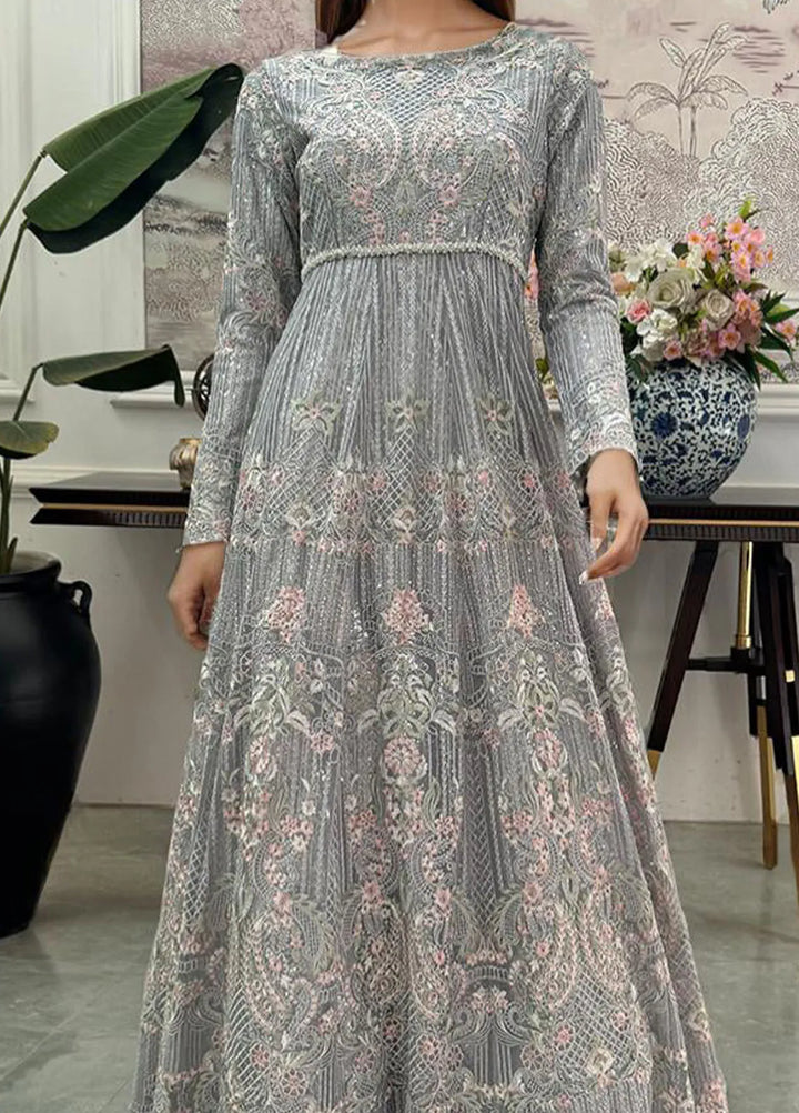 Threads And Motifz Pret Embroidered Net 3 Piece Suit 9089